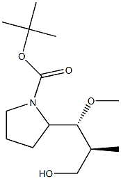 (S)-tert-butyl 2-((1R,2S)-3-hydroxy-1-methoxy-2-methylpropyl)pyrrolidine-1-carboxylate Structure