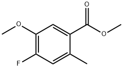 4-Fluoro-5-methoxy-2-methyl-benzoic acid methyl ester Struktur