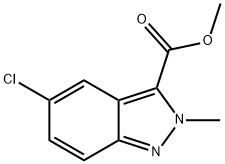 5-Chloro-2-methyl-2H-indazole-3-carboxylic acid methyl ester Struktur