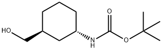 tert-butyl ((1S,3S)-3-(hydroxymethyl)cyclohexyl)carbamate Struktur