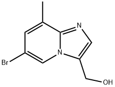 (6-bromo-8-methylimidazo[1,2-a]pyridin-3-yl)methanol Struktur