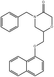 6-((Naphthalen-1-yloxy)methyl)-4-phenylmorpholin-3-one Struktur