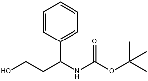 tert-butyl 3-hydroxy-1-phenylpropylcarbamate Struktur