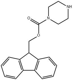 (9H-fluoren-9-yl)methyl piperazine-1-carboxylate Struktur