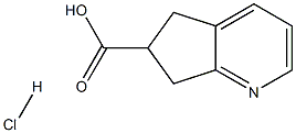 6,7-dihydro-5H-cyclopenta[b]pyridine-6-carboxylic acid hydrochloride Struktur