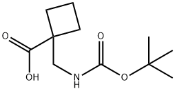 1-[(Boc-amino)methyl]-cyclobutanecarboxylicacid Struktur