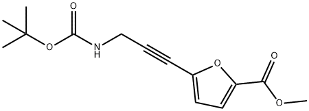 Methyl 5-(3-((Tert-Butoxycarbonyl)Amino)Prop-1-Yn-1-Yl)Furan-2-Carboxylate Struktur