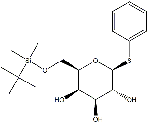 Phenyl 6-O-[(1,1-dimethylethyl)dimethylsilyl]-1-thio-beta-D-galactopyranoside Struktur