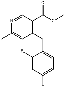 Methyl 4-(2,4-difluorobenzyl)-6-methylnicotinate Struktur