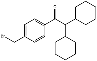 1-(4-(Bromomethyl)phenyl)-2,2-dicyclohexylethanone Struktur