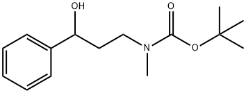 tert-butyl 3-hydroxy-3-phenylpropyl(methyl)carbamate Struktur