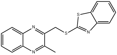 2-[(1,3-benzothiazol-2-ylsulfanyl)methyl]-3-methylquinoxaline Struktur