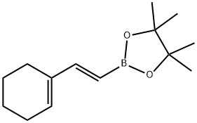 2-[(1E)-2-(1-Cyclohexen-1-yl)ethenyl]-4,4,5,5-tetramethyl-1,3,2-dioxaborolane Struktur