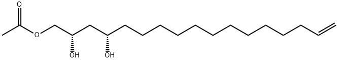 2,4-dihydroxyheptadec-16-enyl acetate Struktur