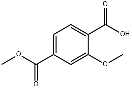 2-methoxy-4-(methoxycarbonyl)benzoic acid Struktur