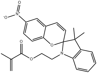 2-(3',3'-dimethyl-6-nitrospiro[chromene-2,2'-indolin]-1'-yl)ethyl methacrylate Struktur