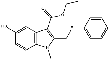 ethyl 5-hydroxy-1-methyl-2-((phenylthio)methyl)-1H-indole-3-carboxylate Struktur