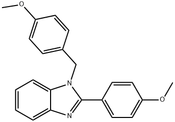 1-(4-メトキシベンジル)-2-(4-メトキシフェニル)-1H-ベンゾイミダゾール 化學(xué)構(gòu)造式