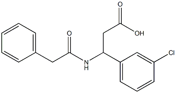 3-(3-CHLOROPHENYL)-3-(2-PHENYLACETAMIDO)PROPANOIC ACID Struktur