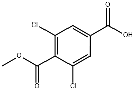 4-(methoxycarbonyl)-3,5-dichlorobenzoic acid Struktur