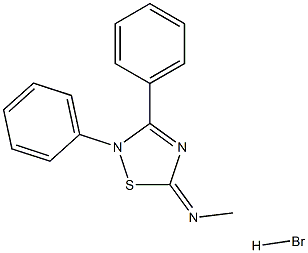 2,3-Diphenyl-5-N-methylimino-2H-[1,2,4]thiadiazole Hydrobromide Struktur