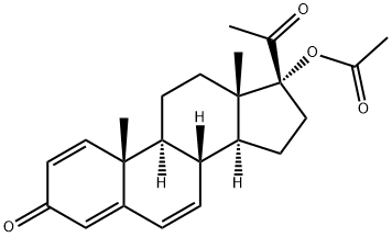 (8R,9S,10R,13S,14S,17R)-17-acetyl-10,13-dimethyl-3-oxo-8,9,10,11,12,13,14,15,16,17-decahydro-3H-cyclopenta[a]phenanthren-17-yl acetate Struktur