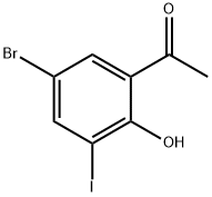 1-(5-bromo-2-hydroxy-3-iodophenyl)ethanone Struktur