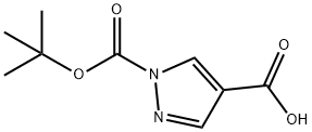 1H-pyrazole-1,4-dicarboxylic acid, 1-(1,1-dimethylethyl) ester Struktur