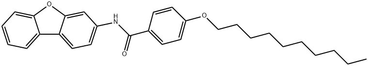 4-(decyloxy)-N-(dibenzo[b,d]furan-3-yl)benzamide Struktur