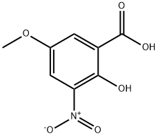 2-Hydroxy-5-methoxy-3-nitrobenzoic Acid Struktur