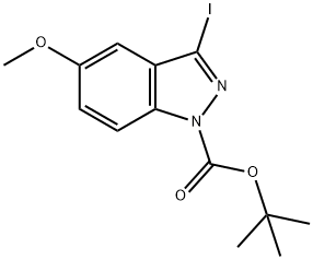 tert-Butyl 3-iodo-5-methoxy-1H-indazole-1-carboxylate Struktur