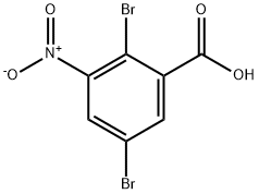 2,5-Dibromo-3-nitro-benzoic acid Struktur