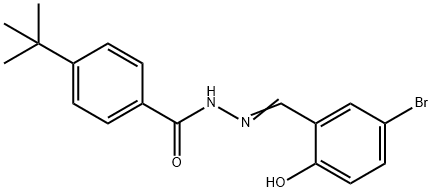 (E)-N'-(5-bromo-2-hydroxybenzylidene)-4-(tert-butyl)benzohydrazide Struktur