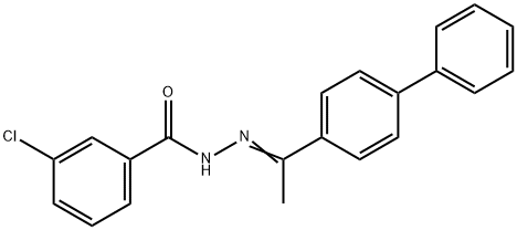 N'-[1-(4-biphenylyl)ethylidene]-3-chlorobenzohydrazide Struktur