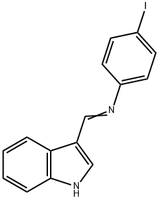 N-(1H-indol-3-ylmethylene)-4-iodoaniline Struktur