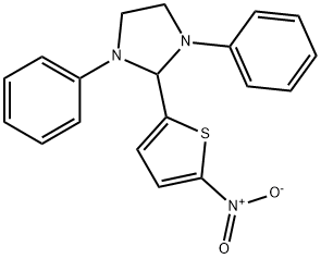 2-(5-nitrothiophen-2-yl)-1,3-diphenylimidazolidine Struktur