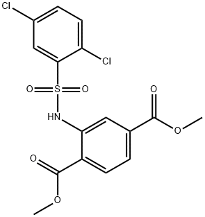 dimethyl 2-{[(2,5-dichlorophenyl)sulfonyl]amino}benzene-1,4-dicarboxylate Struktur