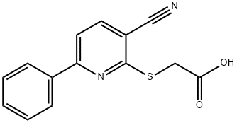 (3-Cyano-6-phenyl-pyridin-2-ylsulfanyl)-acetic acid Struktur