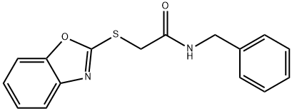 2-(1,3-benzoxazol-2-ylsulfanyl)-N-benzylacetamide Struktur