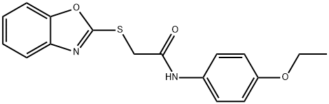 2-(1,3-benzoxazol-2-ylsulfanyl)-N-(4-ethoxyphenyl)acetamide Struktur