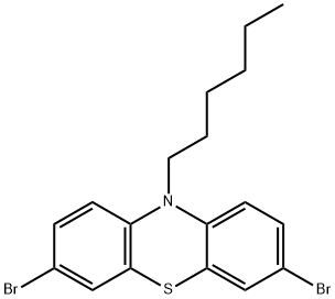 3,7-Dibromo-10-hexylphenothiazine Struktur