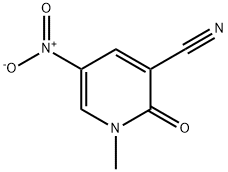 1-Methyl-5-nitro-2-oxo-1,2-dihydro-pyridine-3-carbonitrile Struktur