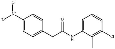 N-(3-chloro-2-methylphenyl)-2-(4-nitrophenyl)acetamide Struktur