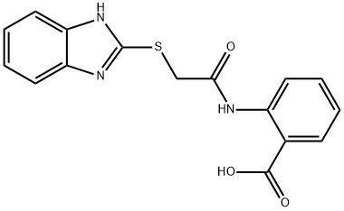 2-{[(1H-benzimidazol-2-ylsulfanyl)acetyl]amino}benzoic acid Structure