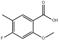 4-Fluoro-2-methoxy-5-methyl-benzoic acid Struktur