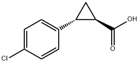 (1R,2R)-2-(4-chlorophenyl)cyclopropanecarboxylic acid Struktur