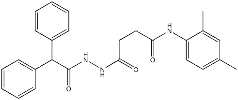 N-(2,4-dimethylphenyl)-4-[2-(diphenylacetyl)hydrazinyl]-4-oxobutanamide Struktur