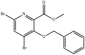 2-Pyridinecarboxylic acid,4,6-dibromo-3-(phenylmethoxy)-,methyl ester Struktur