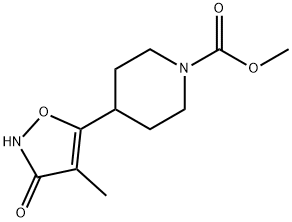 Methyl 4-(3-hydroxy-4-methylisoxazol-5-yl)piperidine-1-carboxylate Struktur