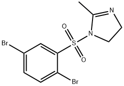 1-[(2,5-dibromophenyl)sulfonyl]-2-methyl-4,5-dihydro-1H-imidazole Struktur